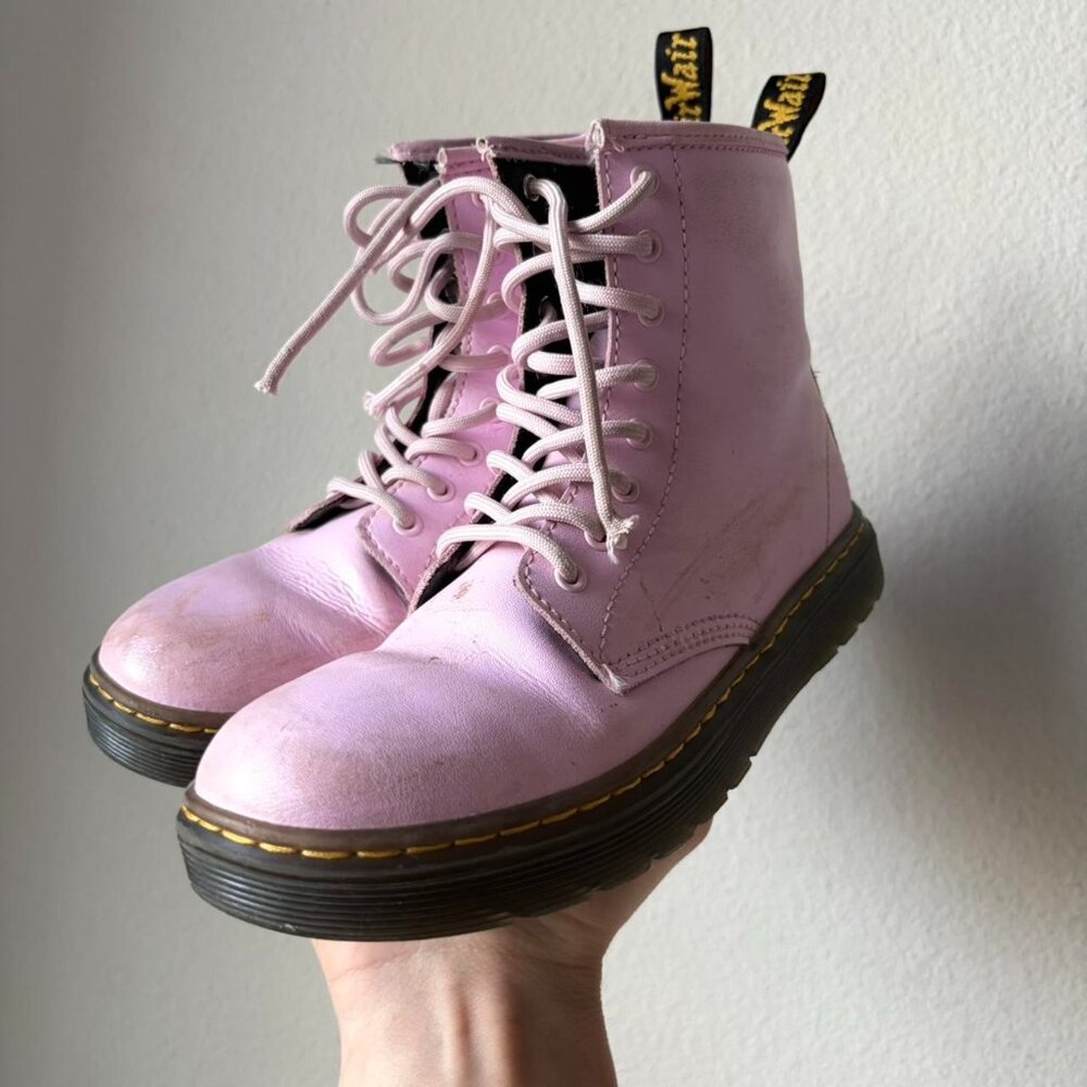 Dr. Martens Lilac Purple Combat Boots KIDS Size 4 Shoes